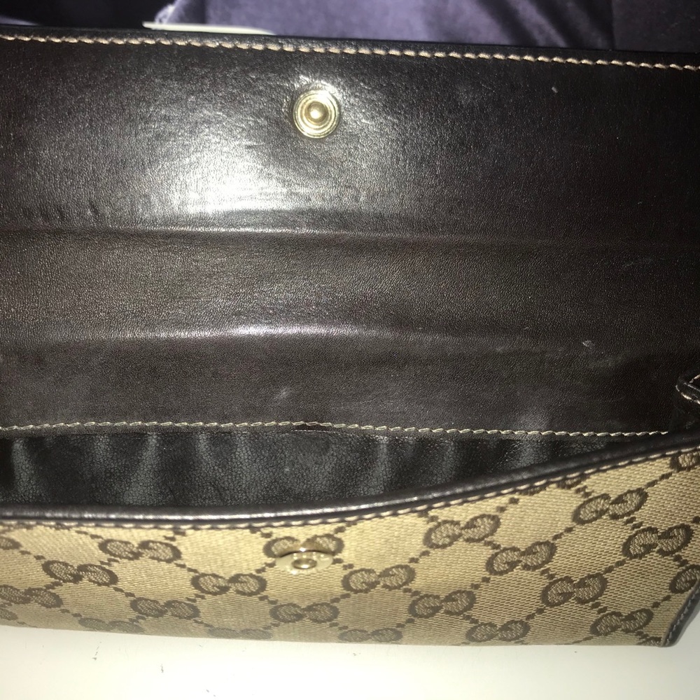 Gucci brown canvas and leather‎ vintage wallet - Picture 3 of 6